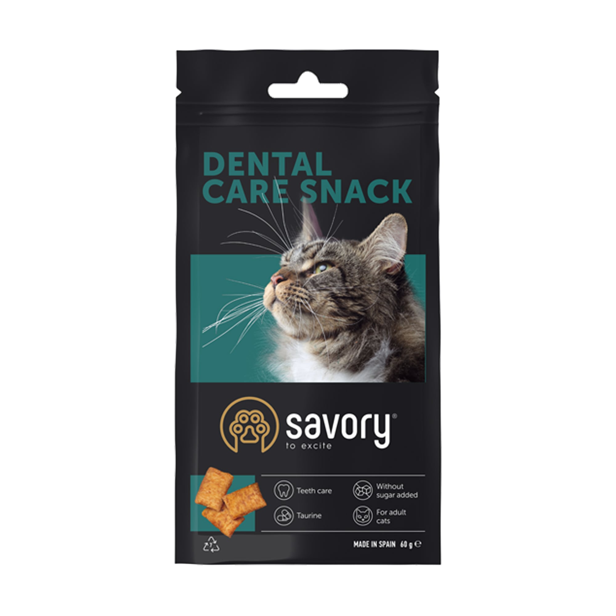 Ласощі для кішок Savory Snack Dental Care для гігієни зубів, 60 г